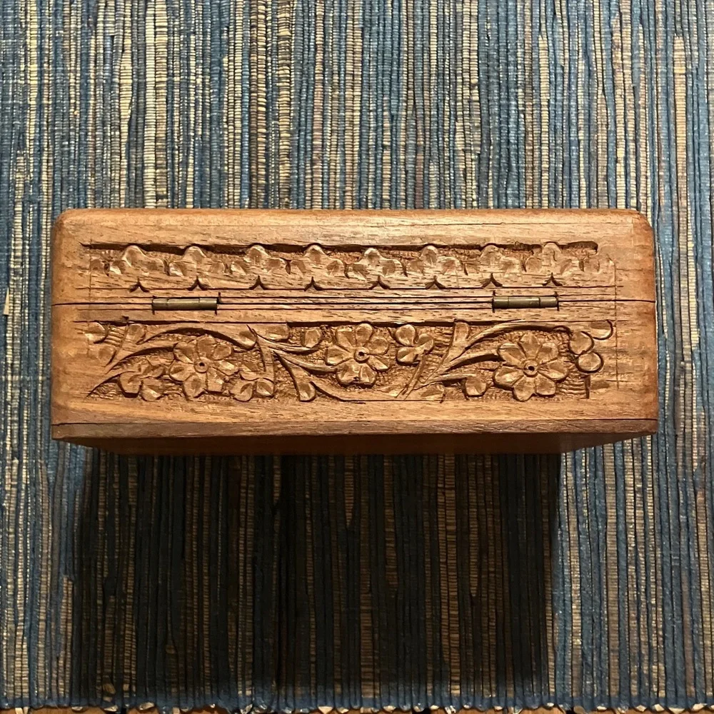 Intricately Carved Wooden Box